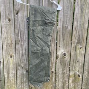 Green Stretchy Cargo Jeggings
